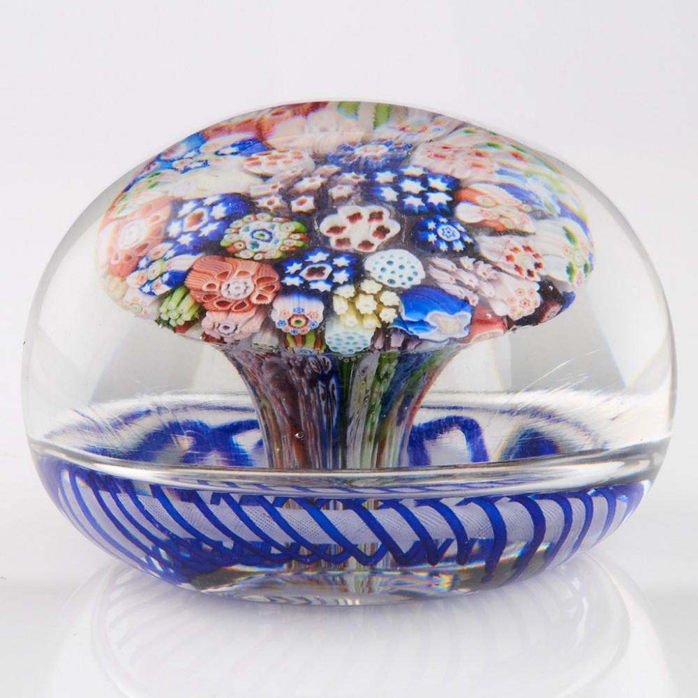 French A Baccarat Mushroom Torsade Paperweight, c1850 For Sale