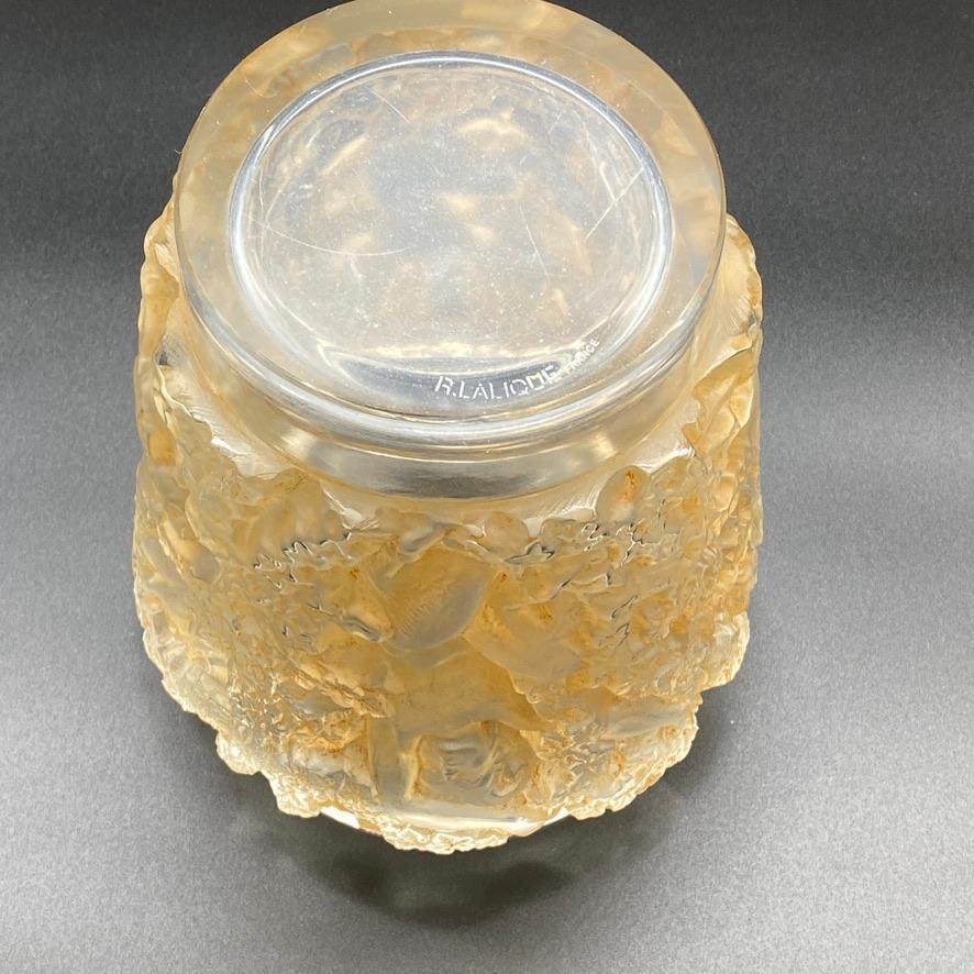 Bacchus Glass Vase by R.Lalique In Excellent Condition For Sale In SAINT-OUEN-SUR-SEINE, FR