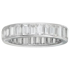 A baguette-cut diamond full eternity ring