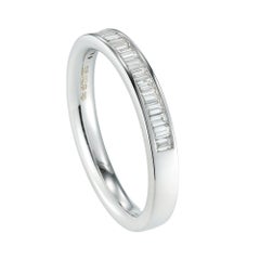 Baguette-Cut Diamond Half Eternity Ring