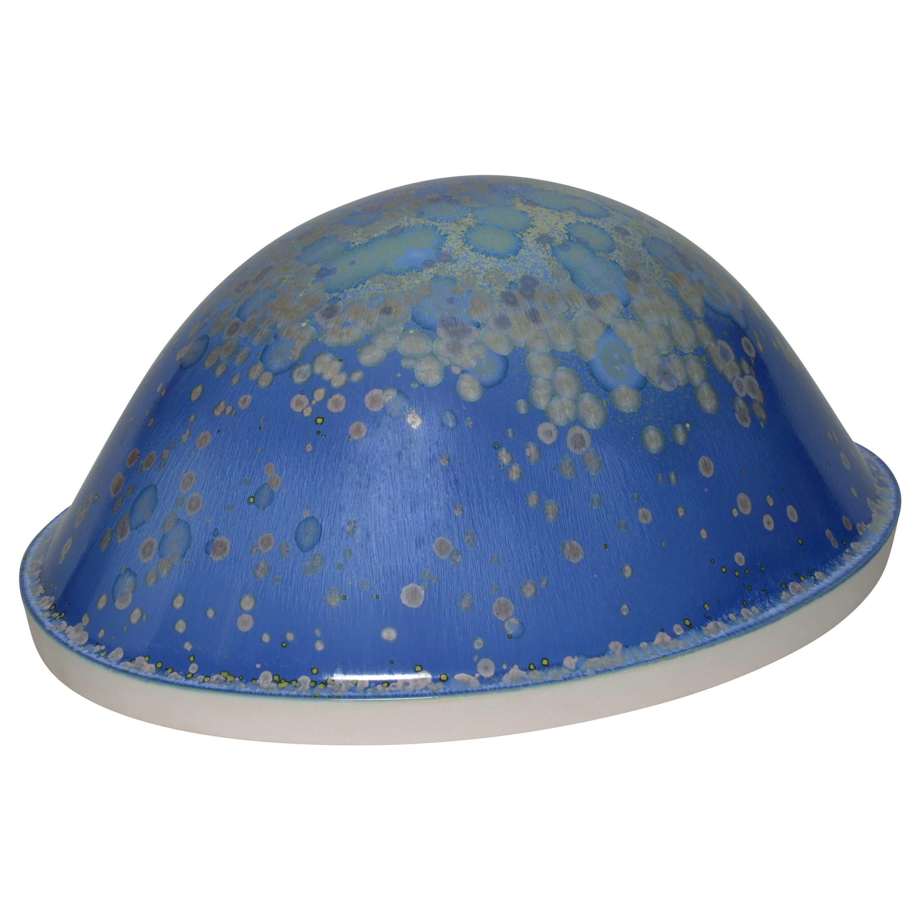 A. Bakker Dome in Blue Porcelain by Manufacture Nationale de Sèvres For Sale