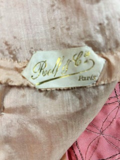 A Ball gown in pink embroidered silk by Rolf & Cie - Paris Circa 1920