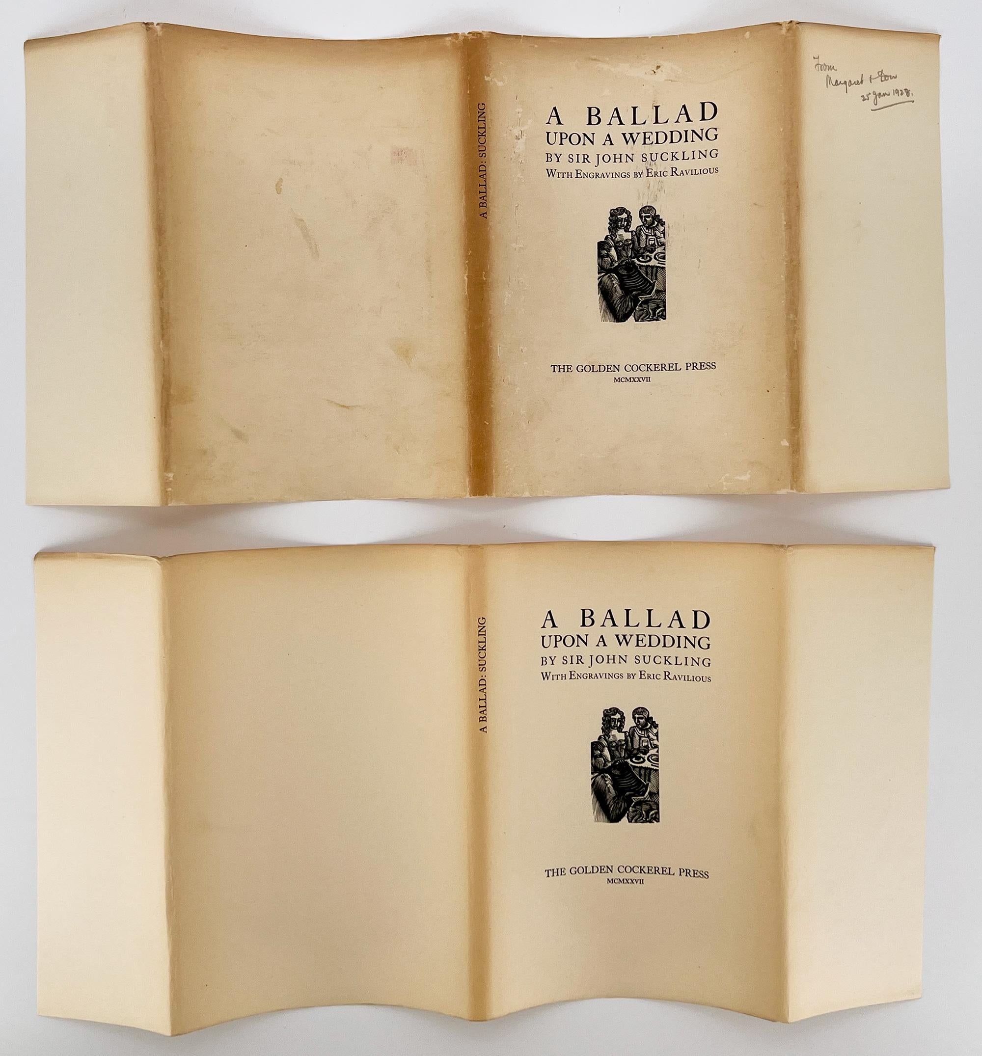 A Ballad Upon a Wedding – Eric Ravilious engravings / Golden Cokerell Press For Sale 2