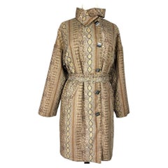 A Balmain printed Boa style trench coat - Paris Circa 2010-2020