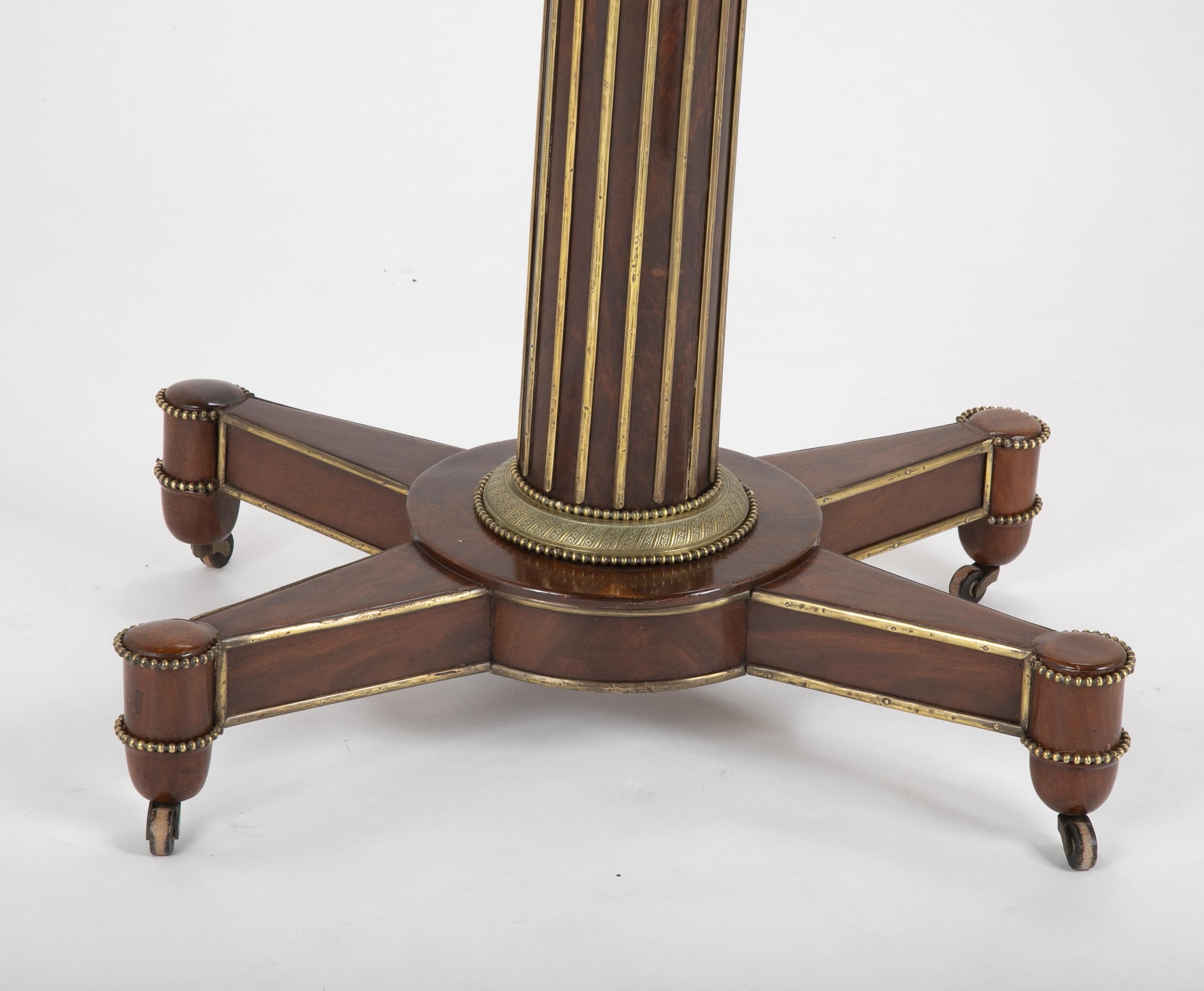 Baltic Mahogany and Brass Mounted Games Table In Good Condition For Sale In Stamford, CT