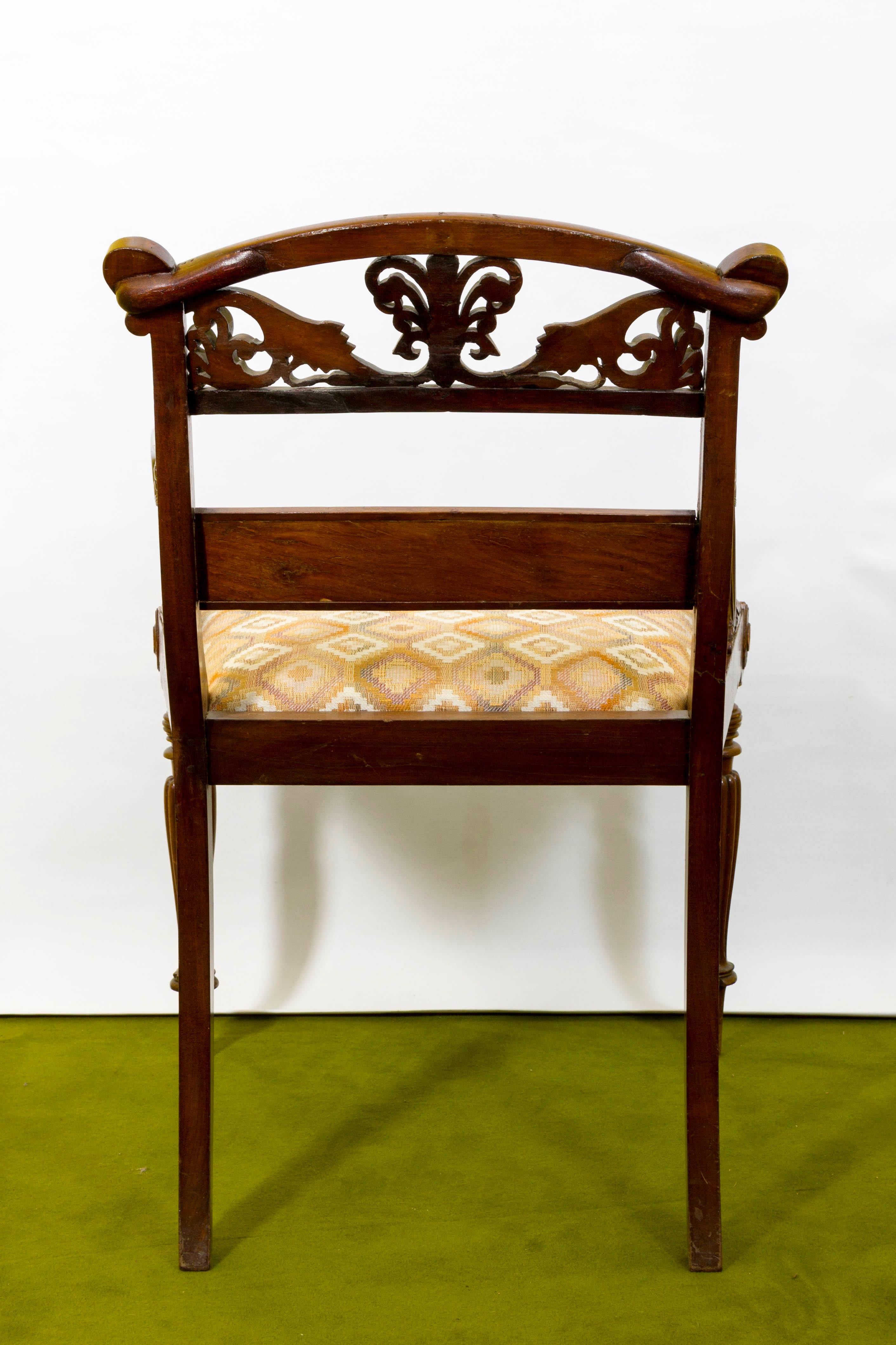 Baltic Set of 6 Empire-Armchairs, Mahogany, Design by Georg Friedrich Hetsch In Fair Condition For Sale In Göttingen, NI