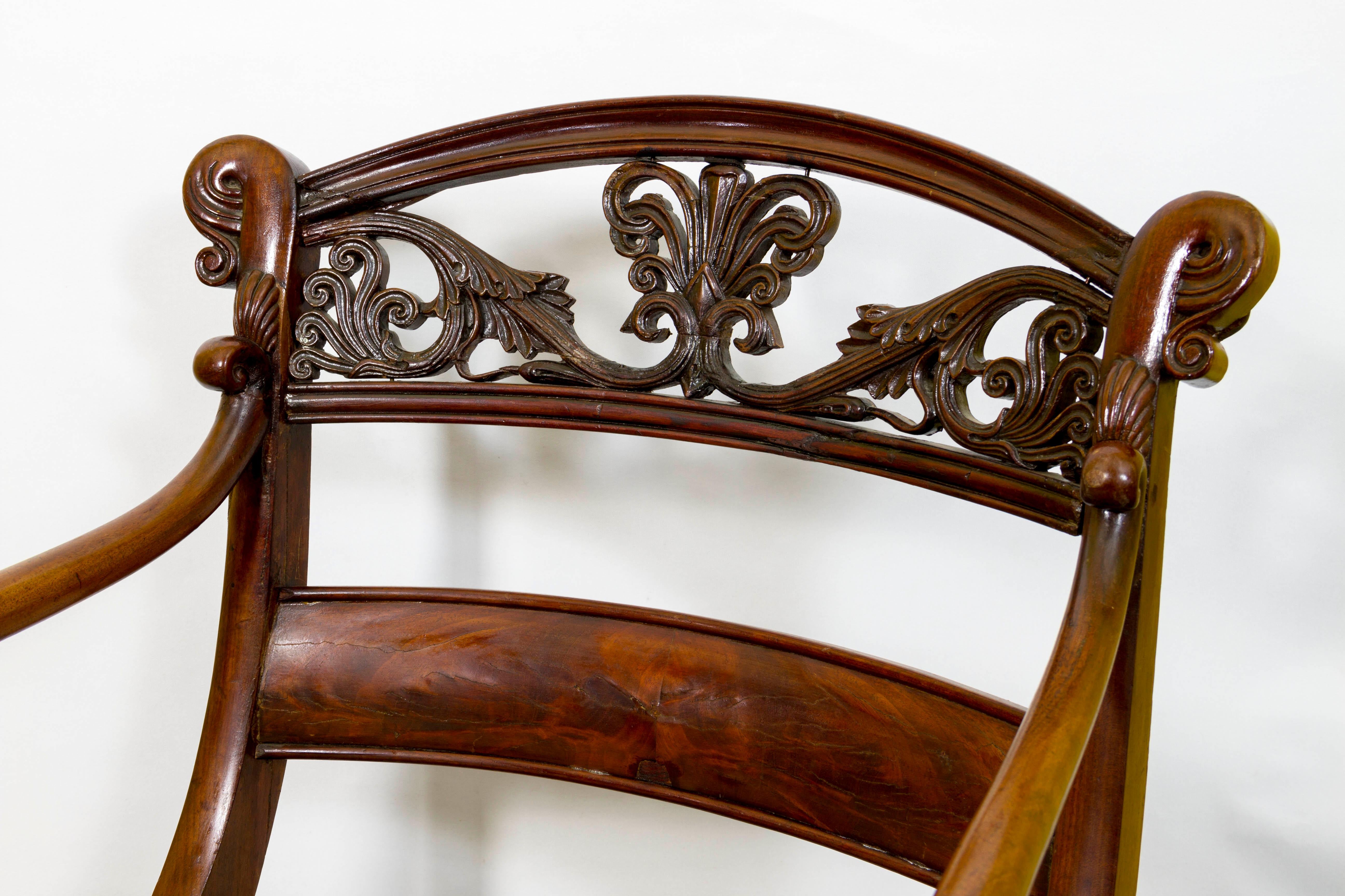 Baltic Set of 6 Empire-Armchairs, Mahogany, Design by Georg Friedrich Hetsch For Sale 2