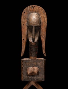 Bamana Wood Reliquary Guardian Figure West Africa, Mali