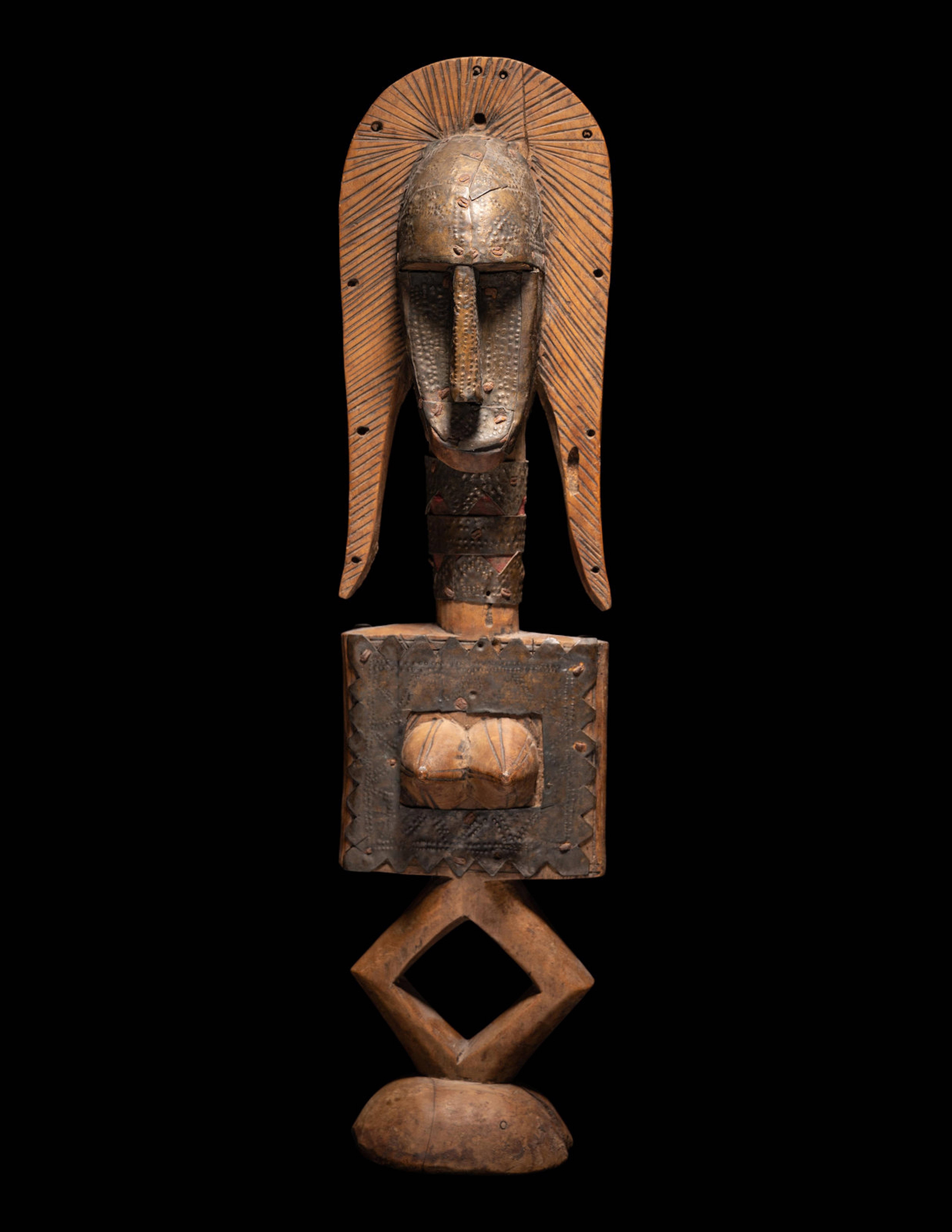 Figure de gardien en bois de Bamana, Afrique de l'Ouest, Mali Bon état - En vente à Montreal, QC