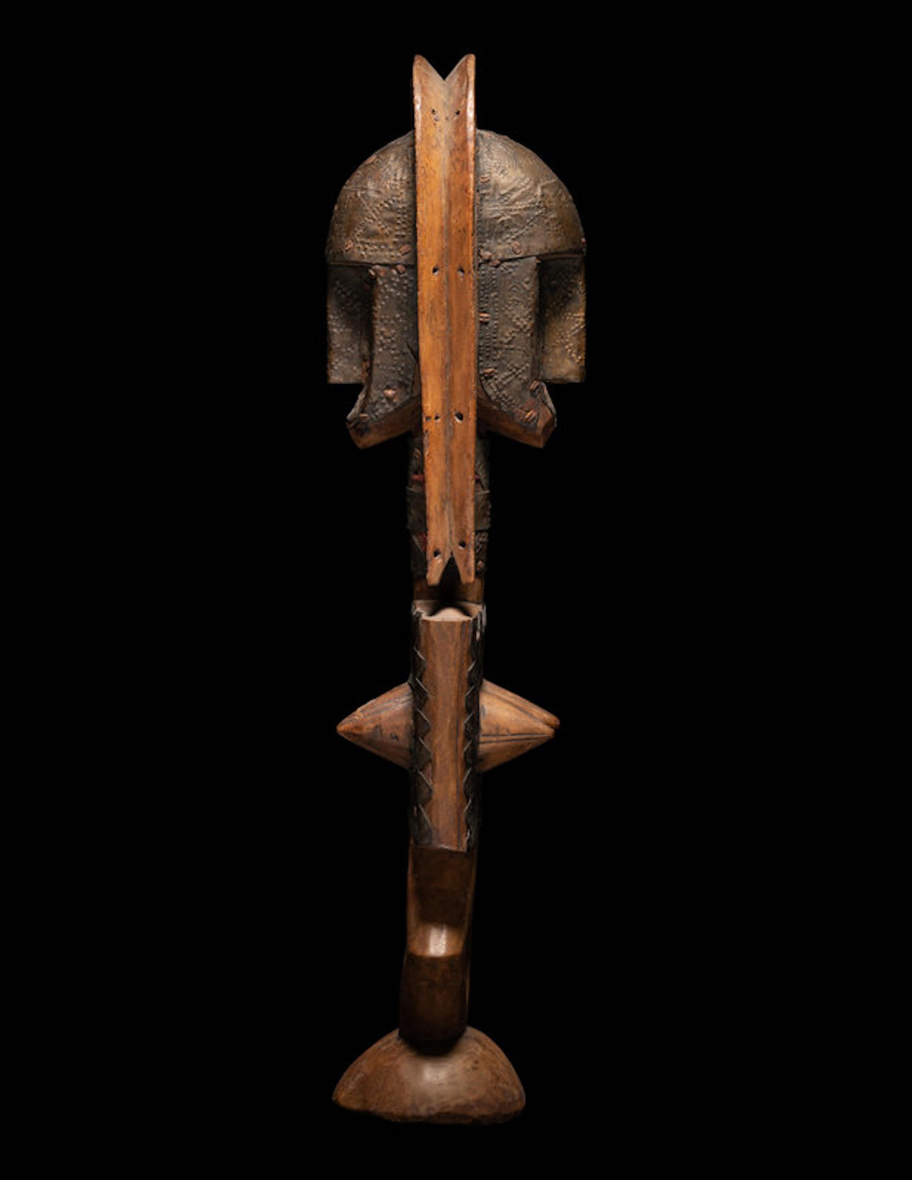 Late 20th Century Bamana Wood Reliquary Guardian Figure West Africa, Mali For Sale