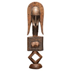 Figure de gardien en bois de Bamana, Afrique de l'Ouest, Mali