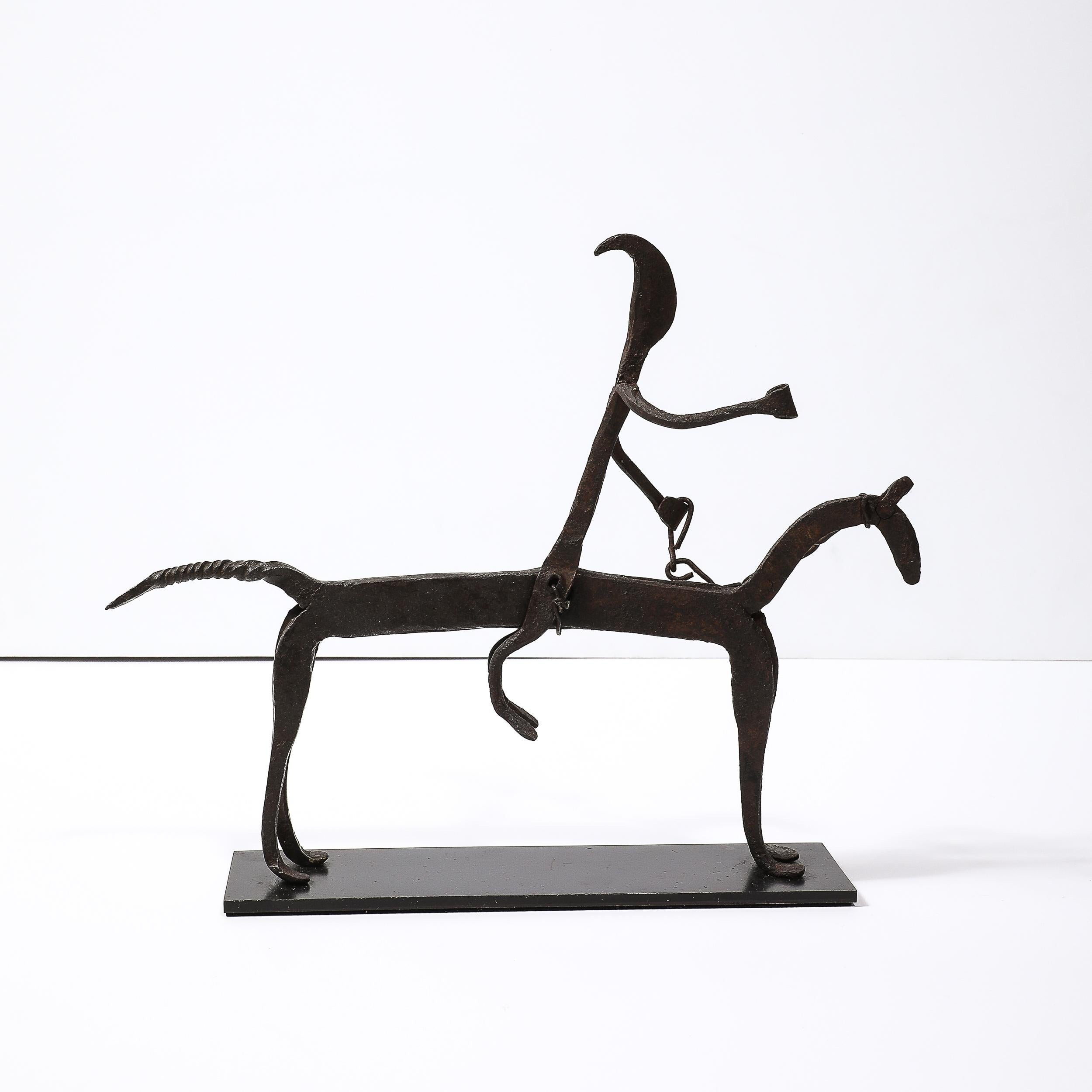 Escultura ecuestre de hierro forjado Bamana en Excelente estado para la venta en New York, NY