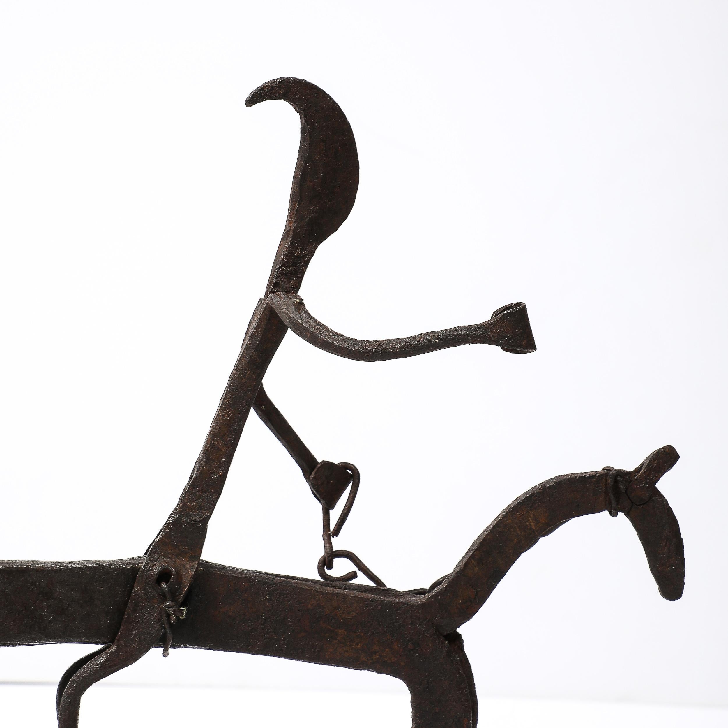 Escultura ecuestre de hierro forjado Bamana Hierro forjado en venta