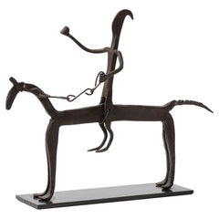 Sculpture équestre en fer forgé Bamana