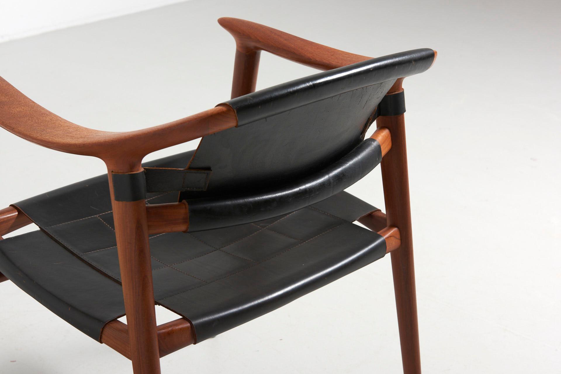 'Bambi' Armchair in Leather by Rastad & Relling for Gustav Bahus 3