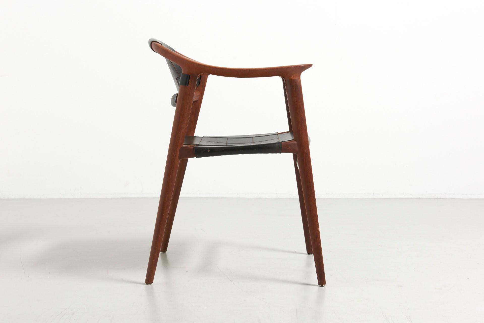 'Bambi' Armchair in Leather by Rastad & Relling for Gustav Bahus (Skandinavische Moderne)