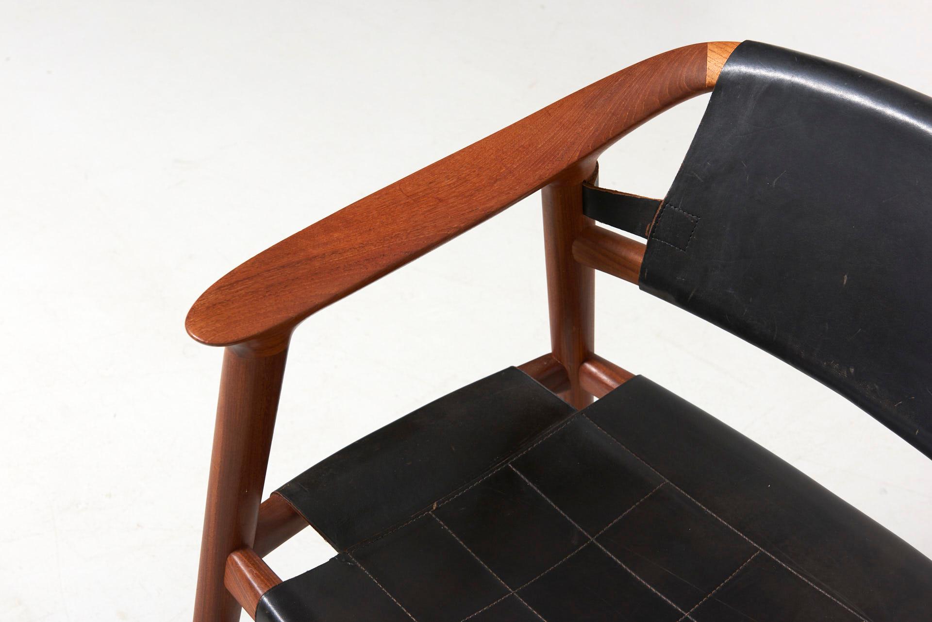 Norwegian 'Bambi' Armchair in Leather by Rastad & Relling for Gustav Bahus