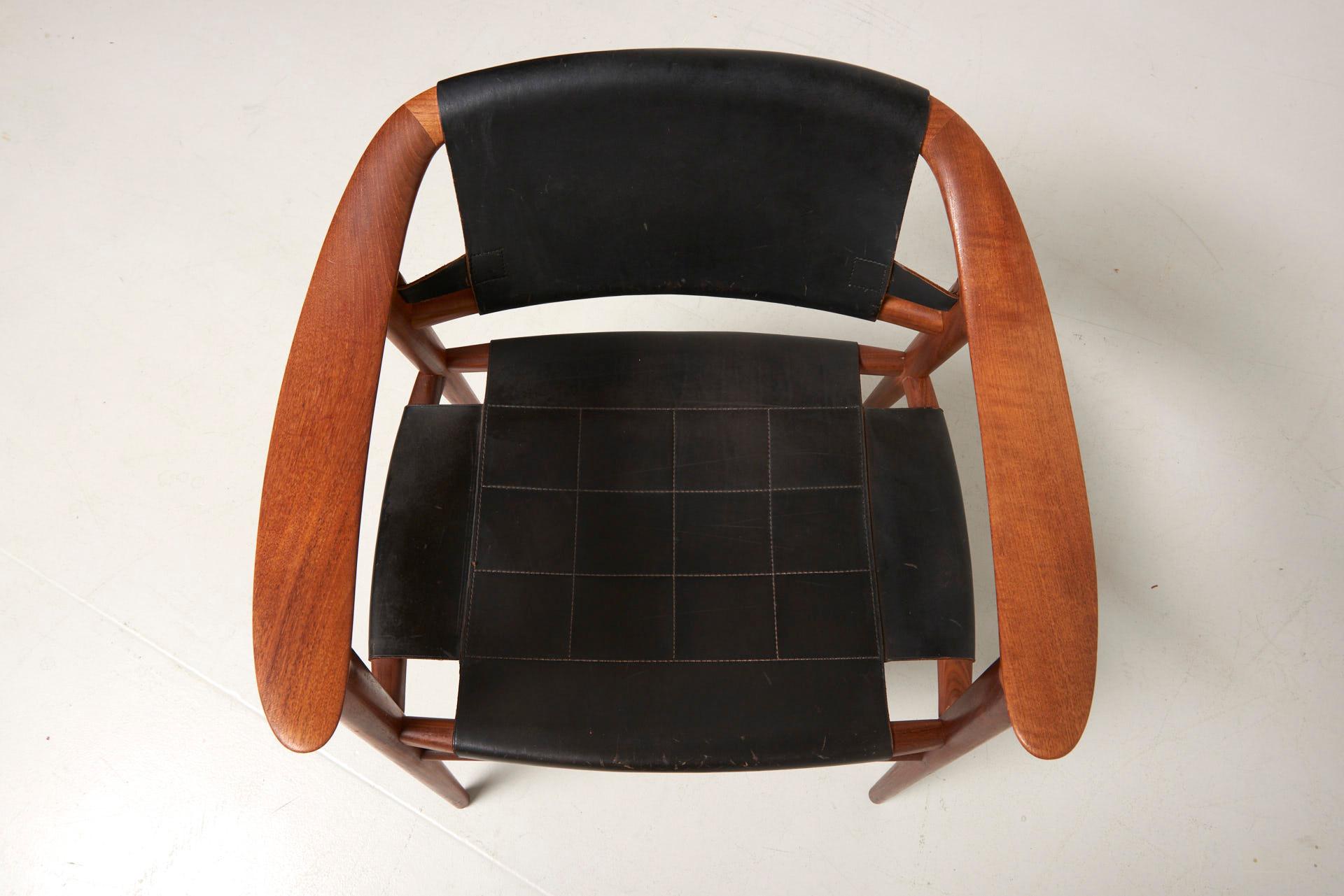 'Bambi' Armchair in Leather by Rastad & Relling for Gustav Bahus (Mitte des 20. Jahrhunderts)