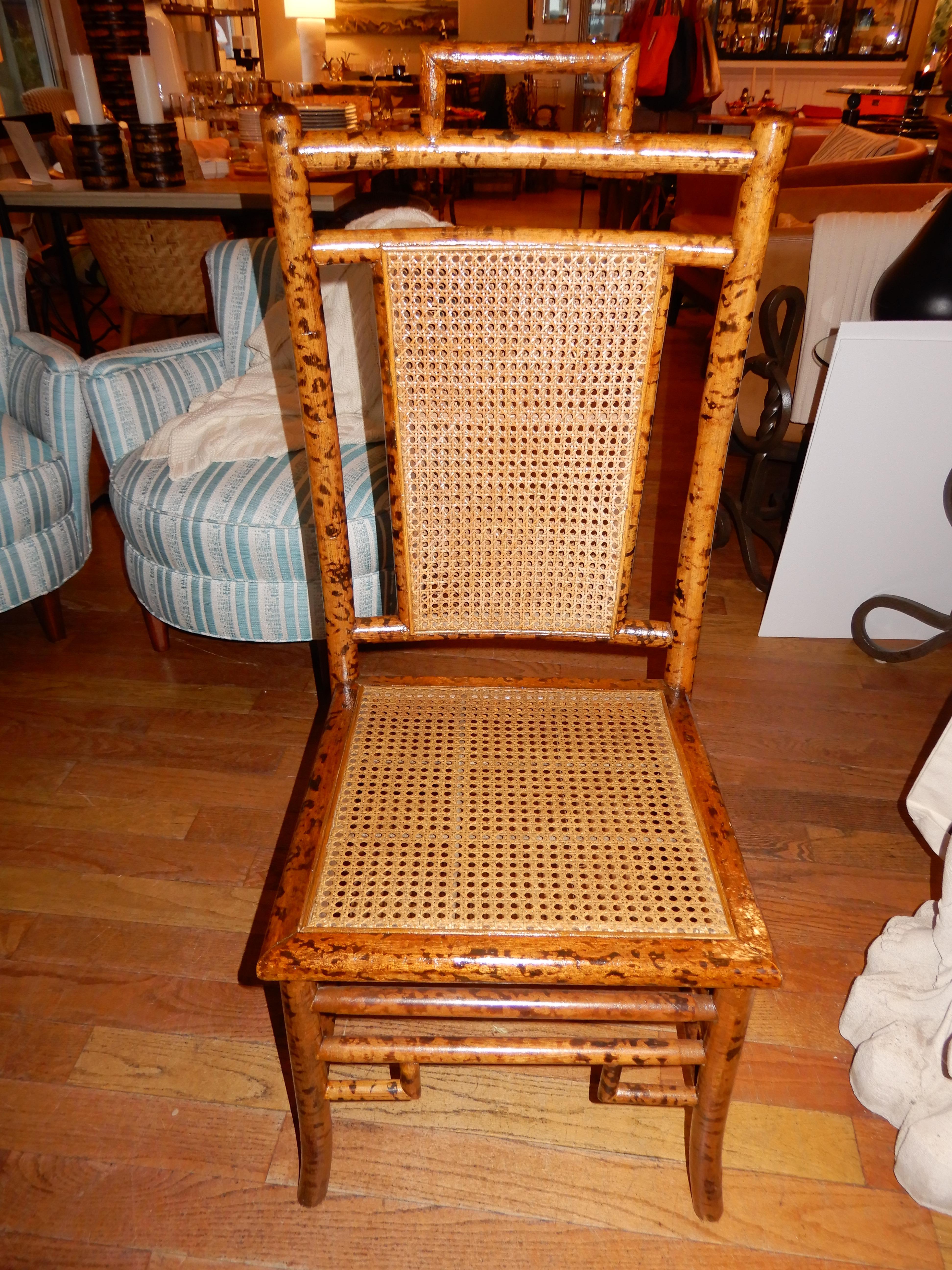 Anglo-Indian Bamboo and Glass Top Dining or Center Table