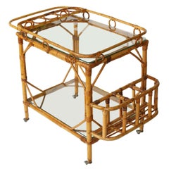 A Bamboo Bar Cart From France