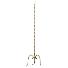 A '" Bamboo " Brass Floor Lamp France 1970s