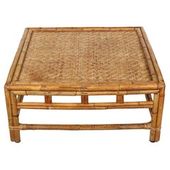 Vintage A Bamboo Cocktail Table