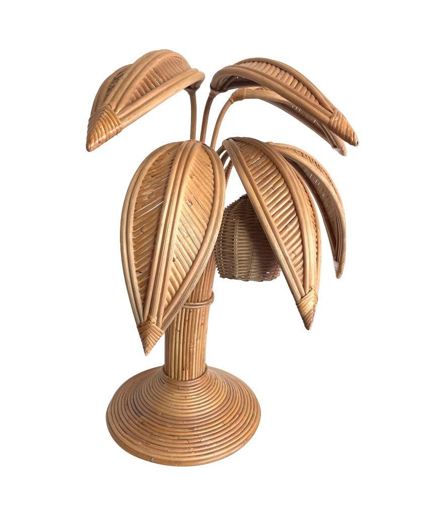 Bamboo Palm Tree Table Lamp in the Style of Mario Lopez Torres with Two Lights 5