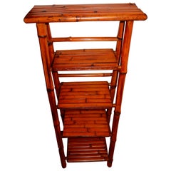 Bamboo  Used British Colonial Artisan decorative display  stand or ladder.