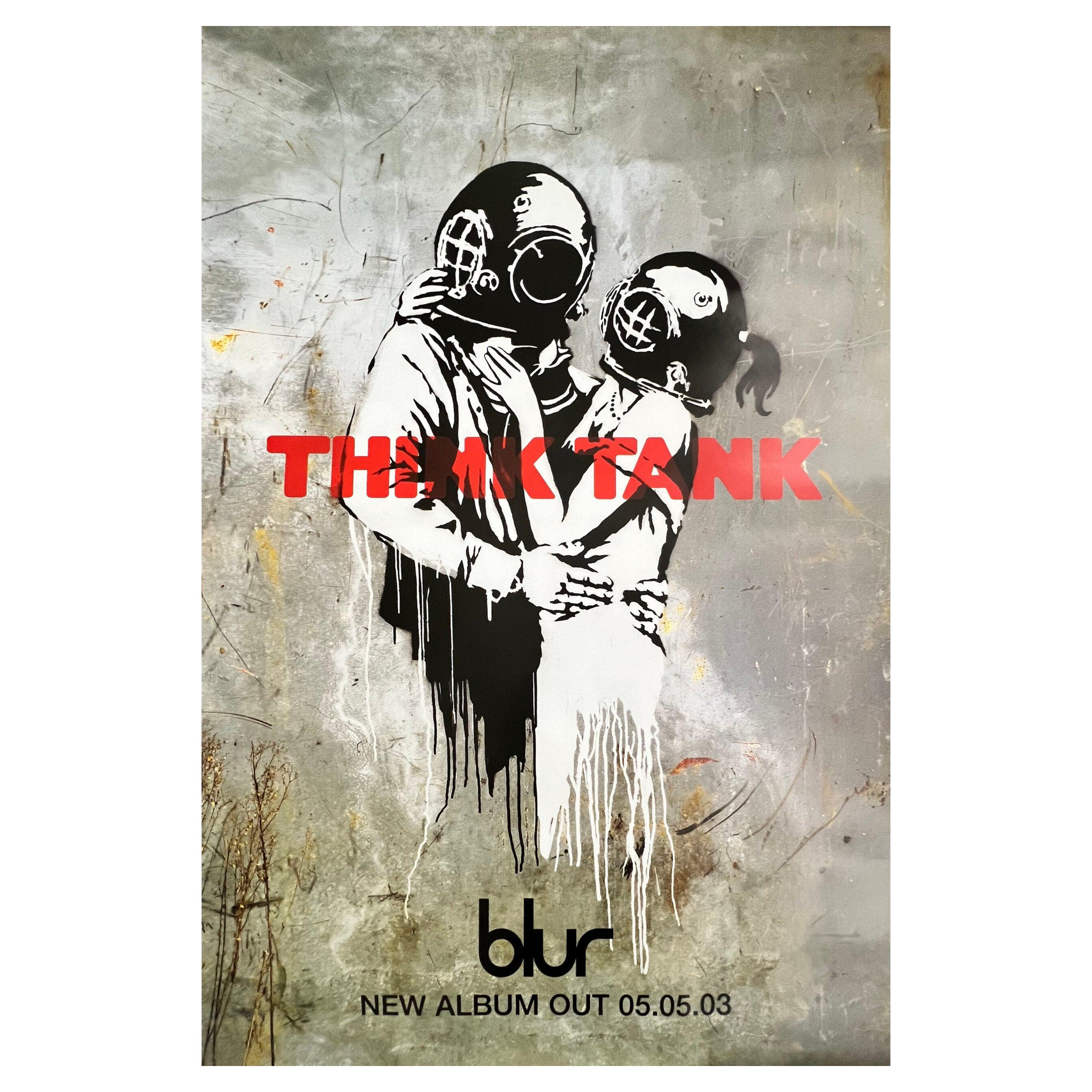 Un poster promozionale di grandi dimensioni di Banksy e Blur "Think Tank