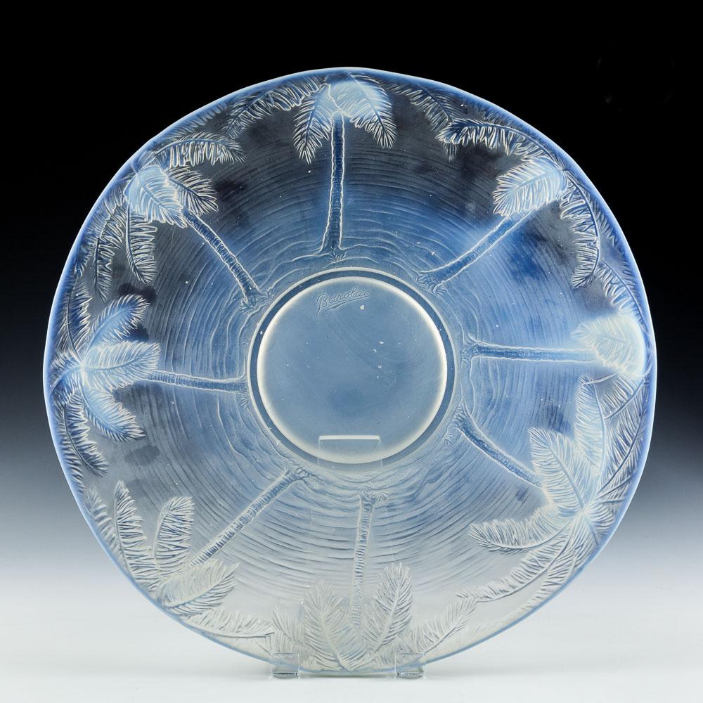 French A Barolac Opalescent Glass Charger c1935