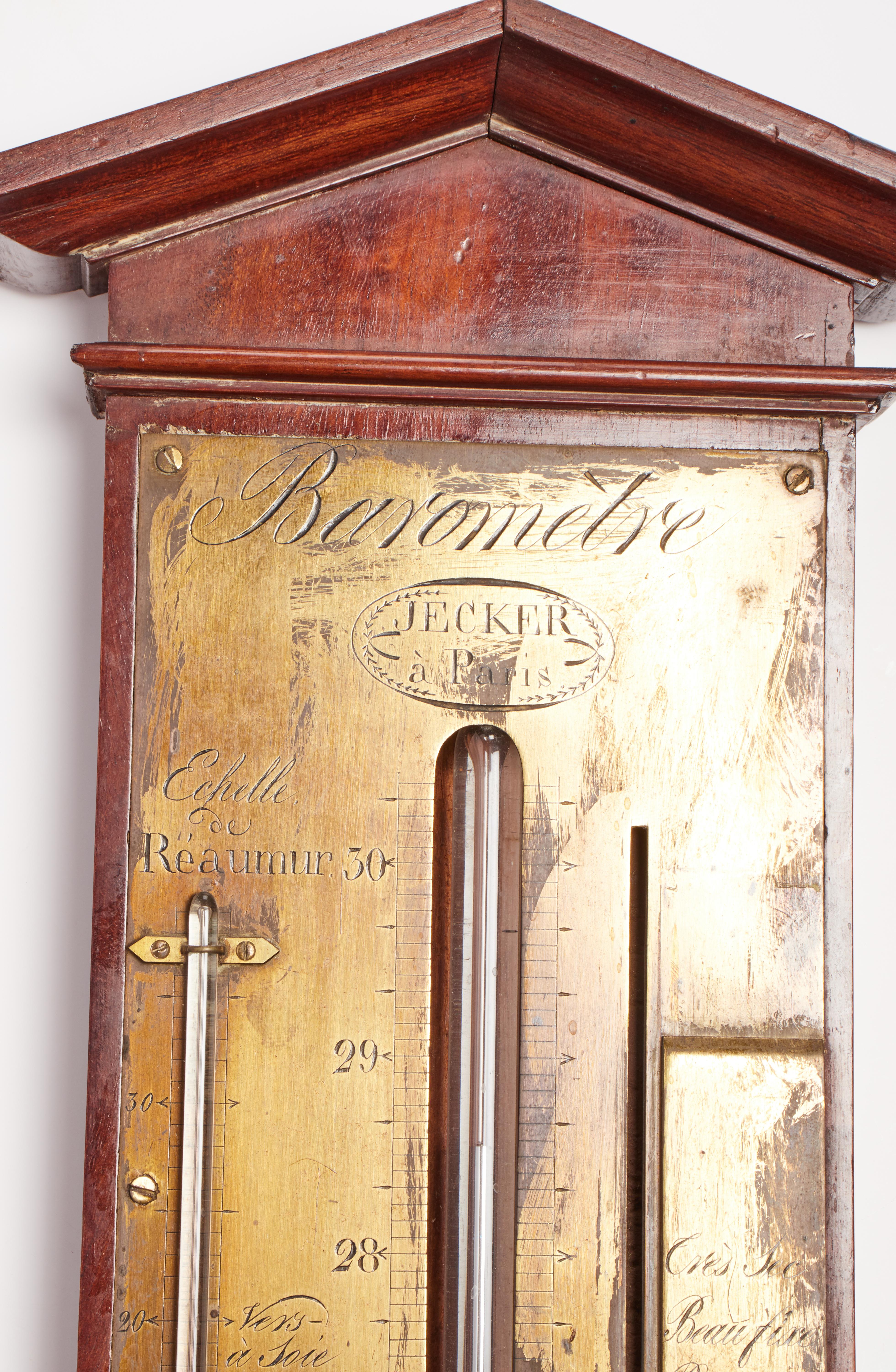 French Barometer Signed Jecker, Paris 1800 For Sale