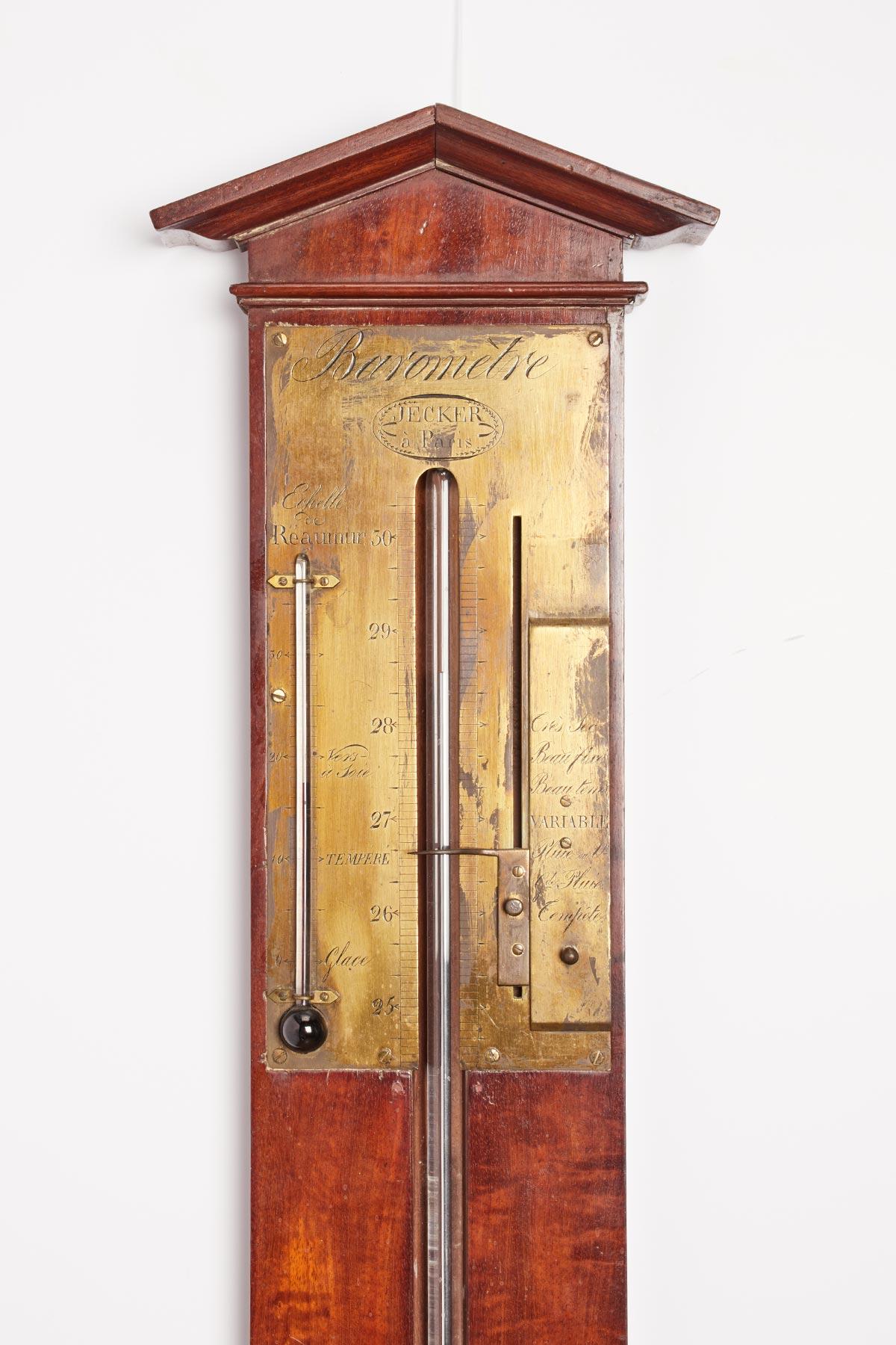A barometer signed jecker, Paris 1800. In Good Condition For Sale In Milan, IT