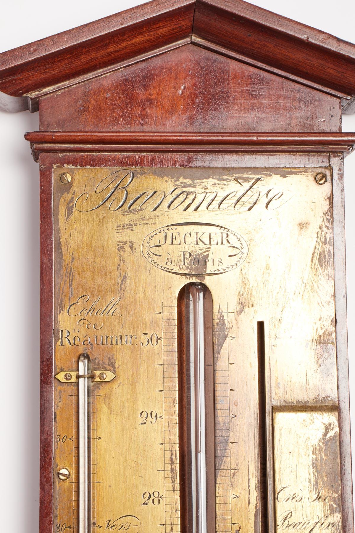 19th Century A barometer signed jecker, Paris 1800. For Sale