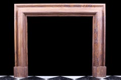 Baroque Bolection Fireplace in Italian Wooden Fossil Stone