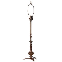Early 20th Century Baroque Bronze Table Lamp with a Tripod Base, Circa 1900