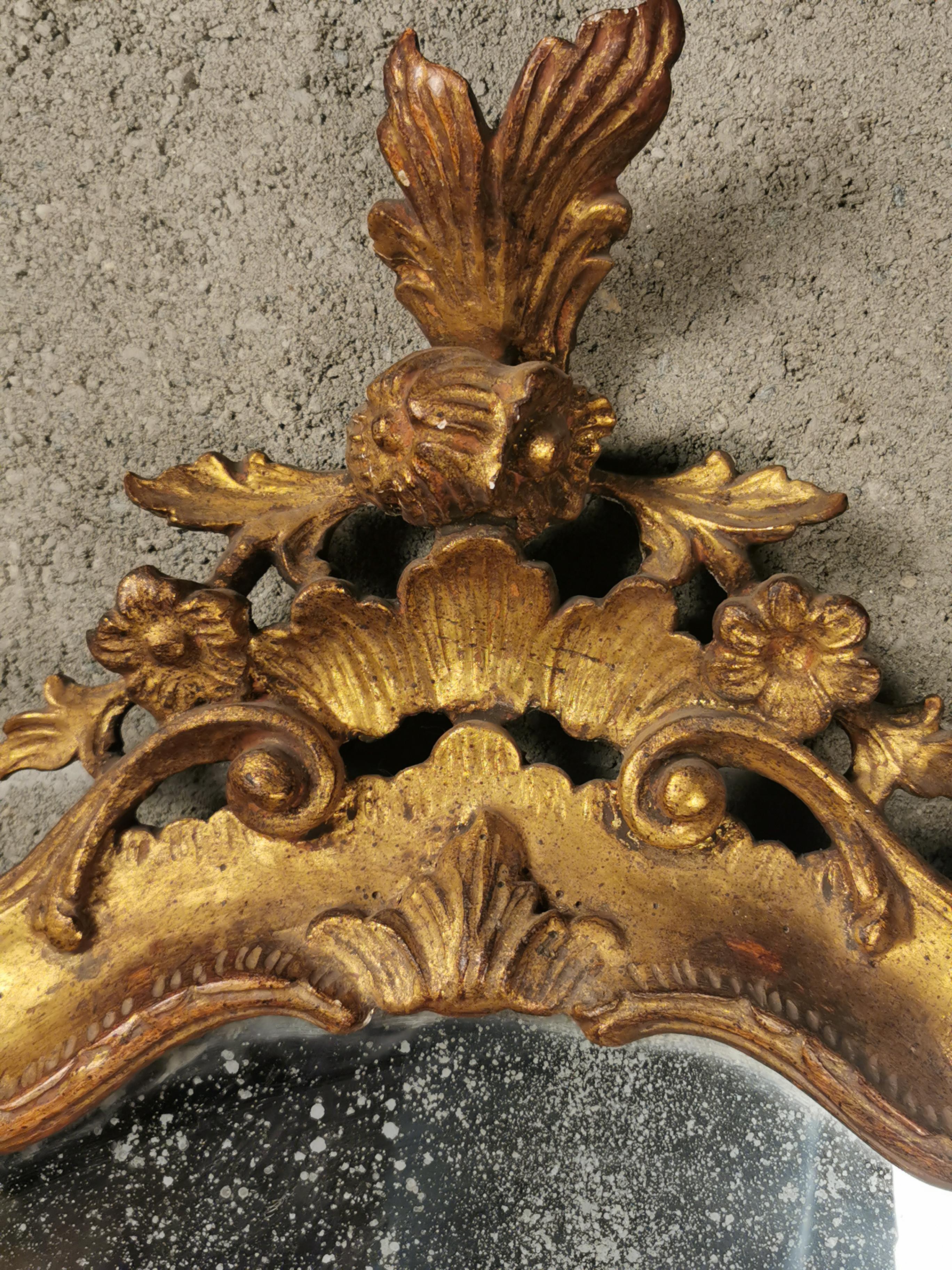 Hand-Carved 18th Century Magnificant Venetian Gilded crafted Wall Mirror 