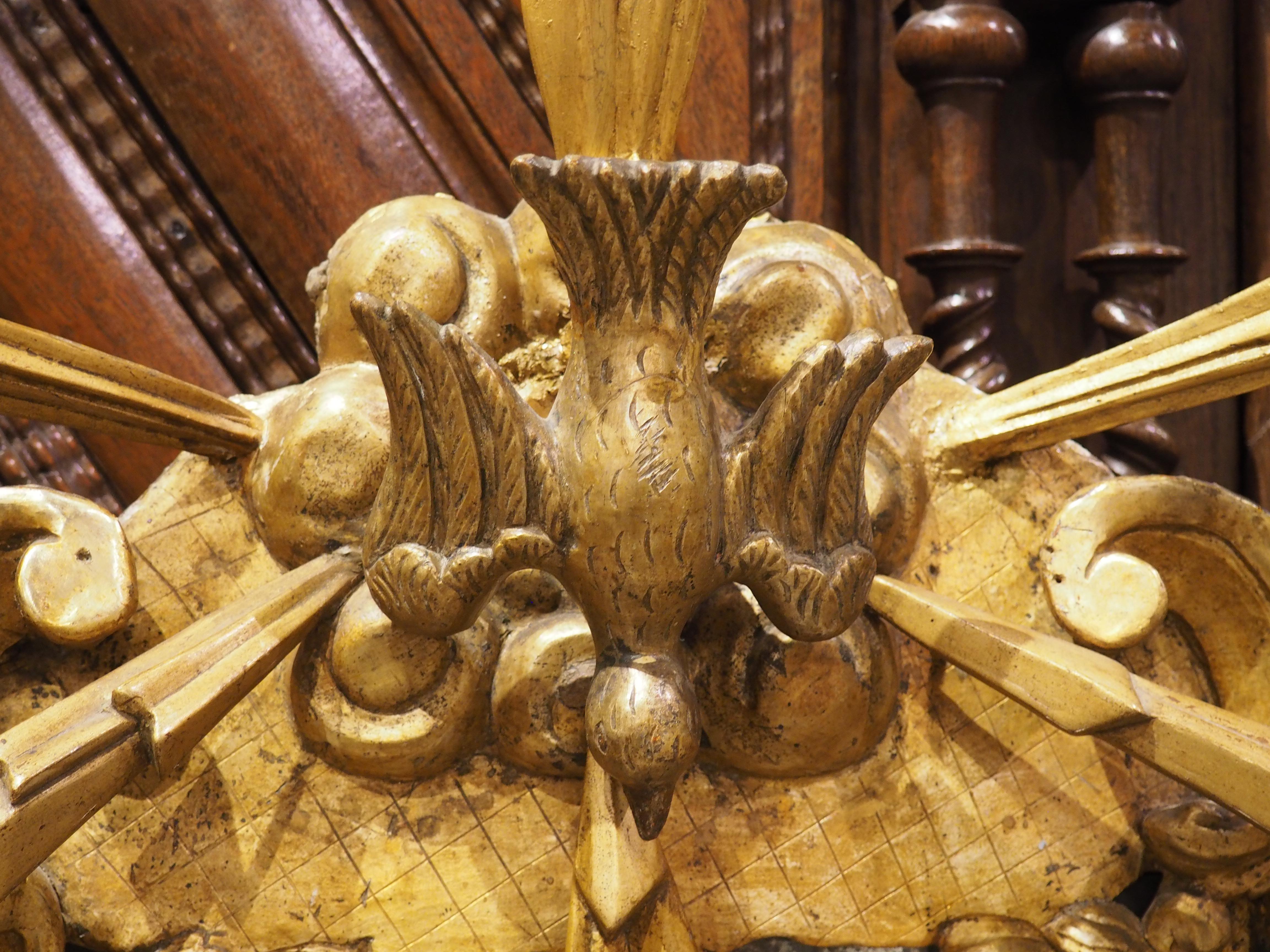 A Baroque Period Giltwood Altar Mirror from Dijon, France, Late 17th Century 5