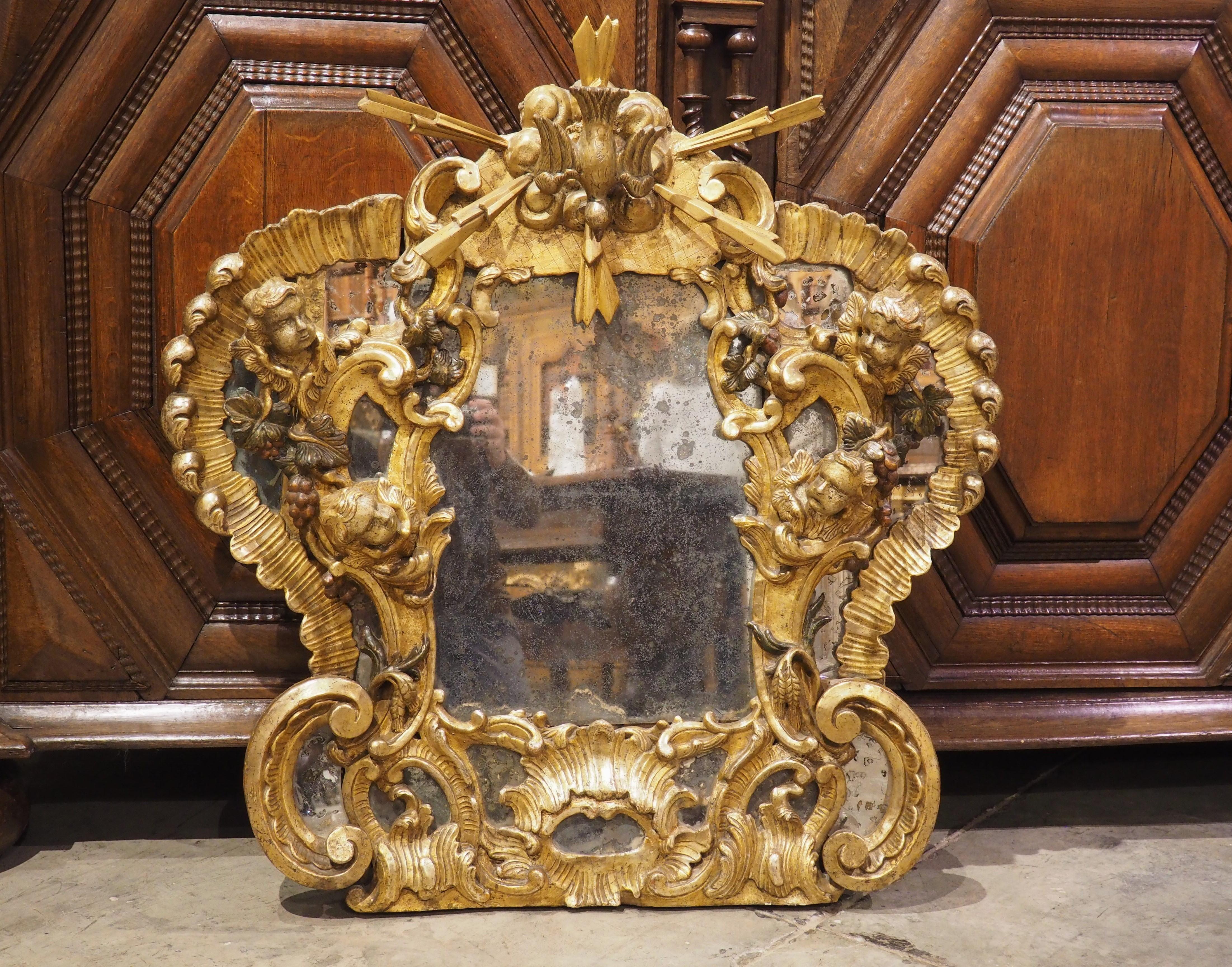 A Baroque Period Giltwood Altar Mirror from Dijon, France, Late 17th Century 12