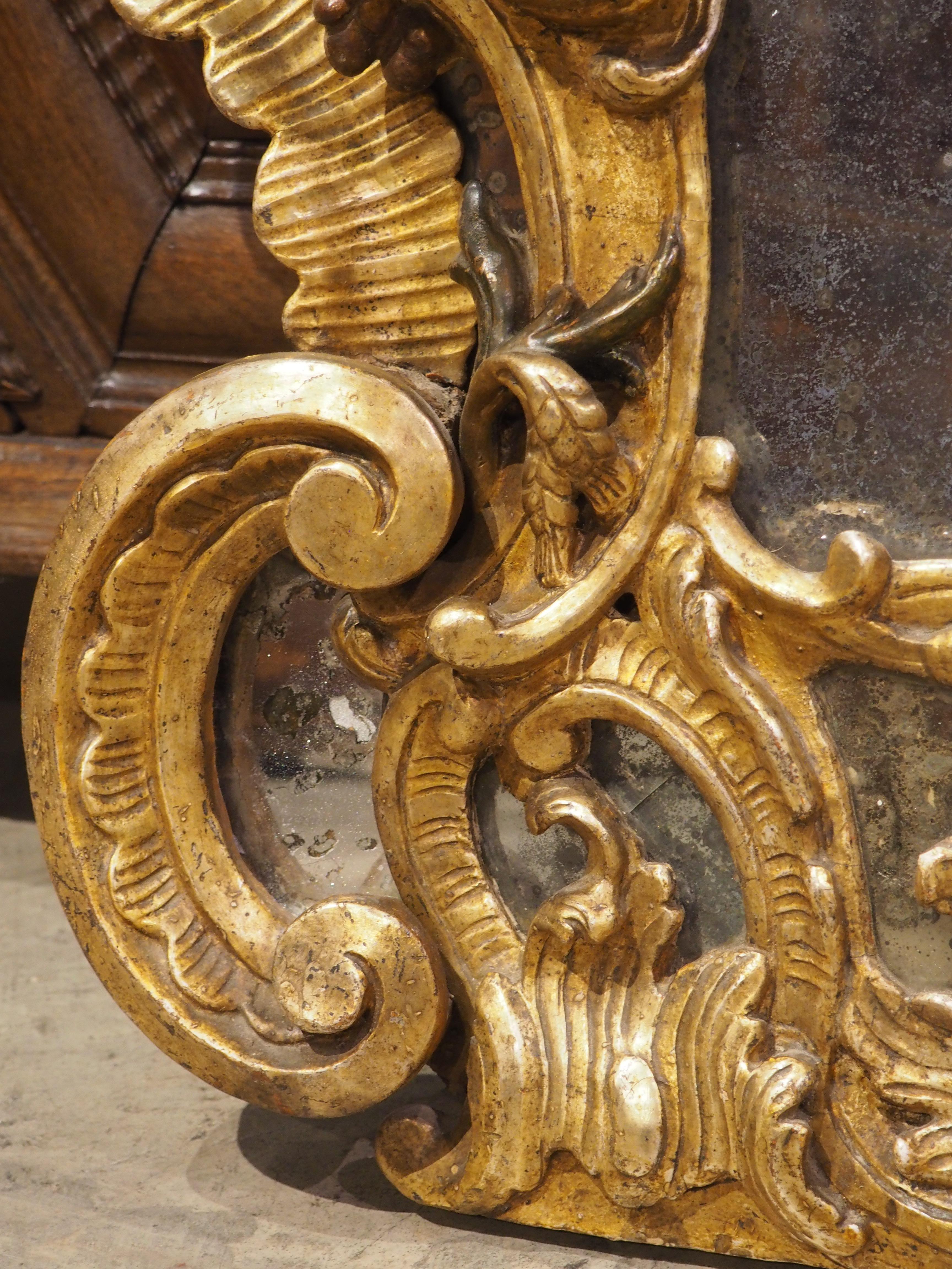 A Baroque Period Giltwood Altar Mirror from Dijon, France, Late 17th Century 1