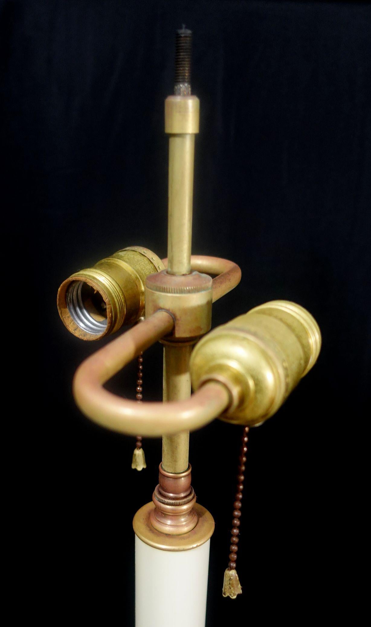 19th Century A Heavy Baroque Revival Brass floor lamp form of an alter candlestick, 19th C. For Sale