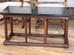 A Baroque Walnut and Marble Coffee or Low Table, 17th Century