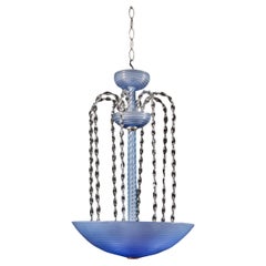 A Barovier Waterfall Hanging Light in Murano Glass