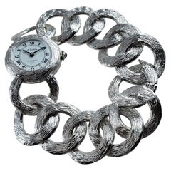 A. Barthelay für Moribito Sterling Silber Armband Handaufzug Uhr