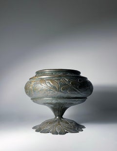 A. Jardinera o pie de lámpara Art Nouveau A. Bastet Lyon