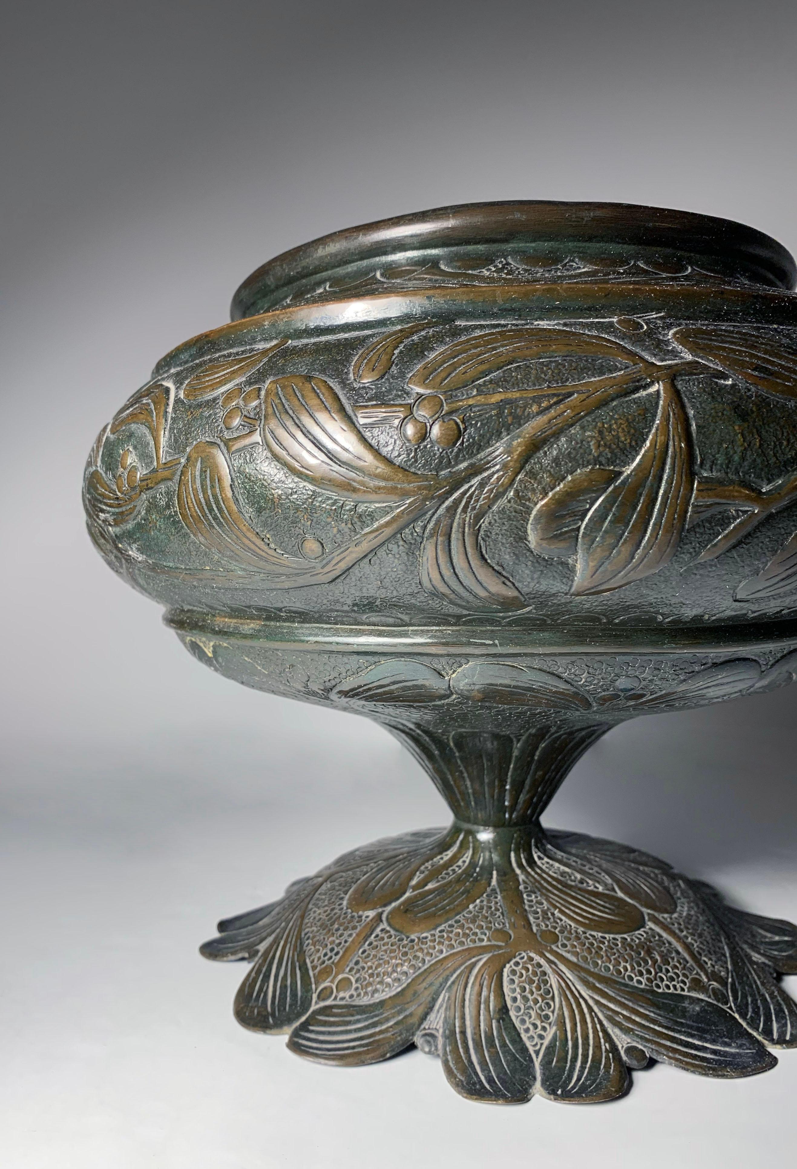 French A. Bastet Lyon Art Nouveau Planter Urn or Lamp Base For Sale