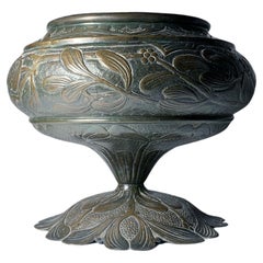 A. Bastet Lyon, urne ou base de lampe jardinière Art Nouveau