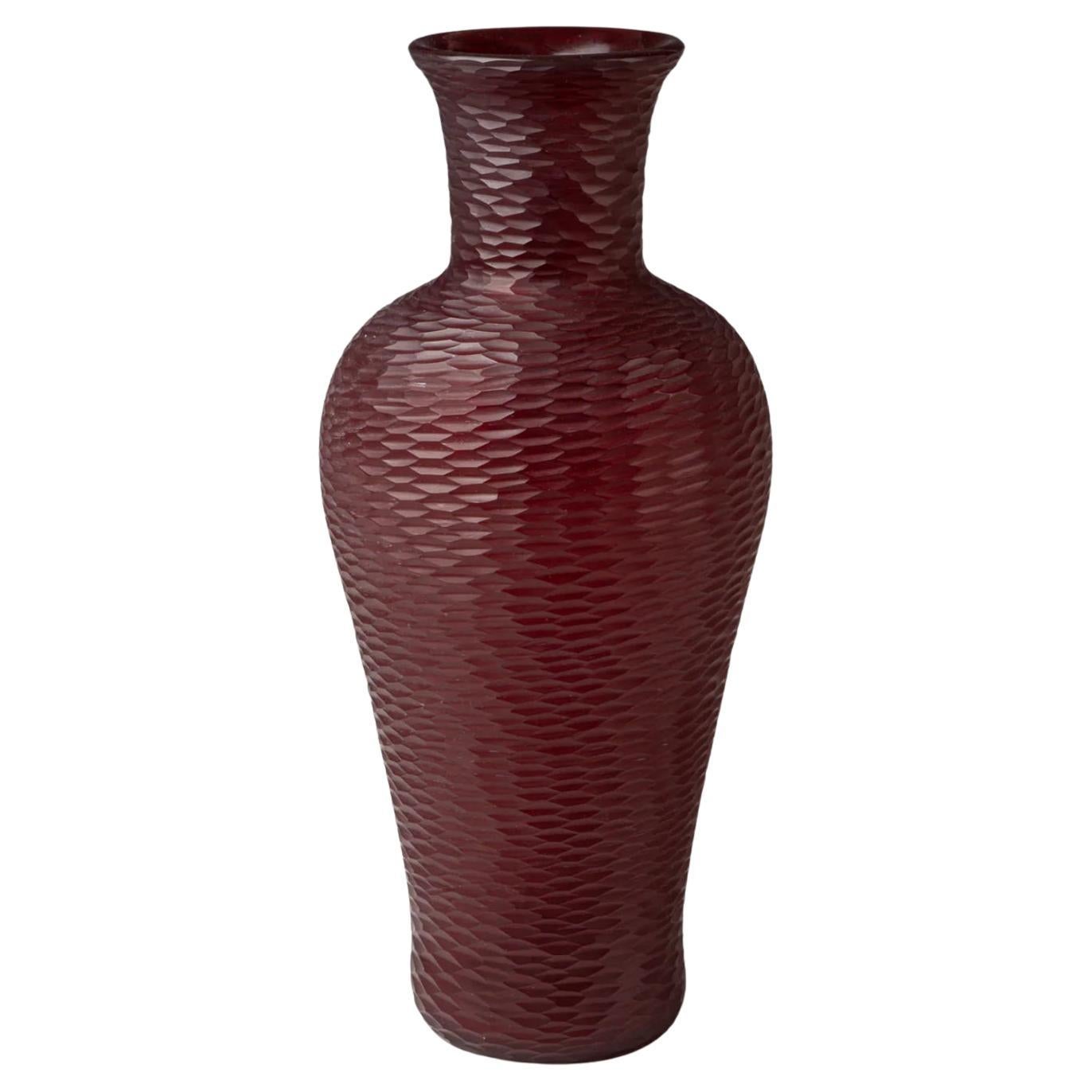 Vaso in vetro "battuto" di Carlo Scarpa per Venini, circa 1940