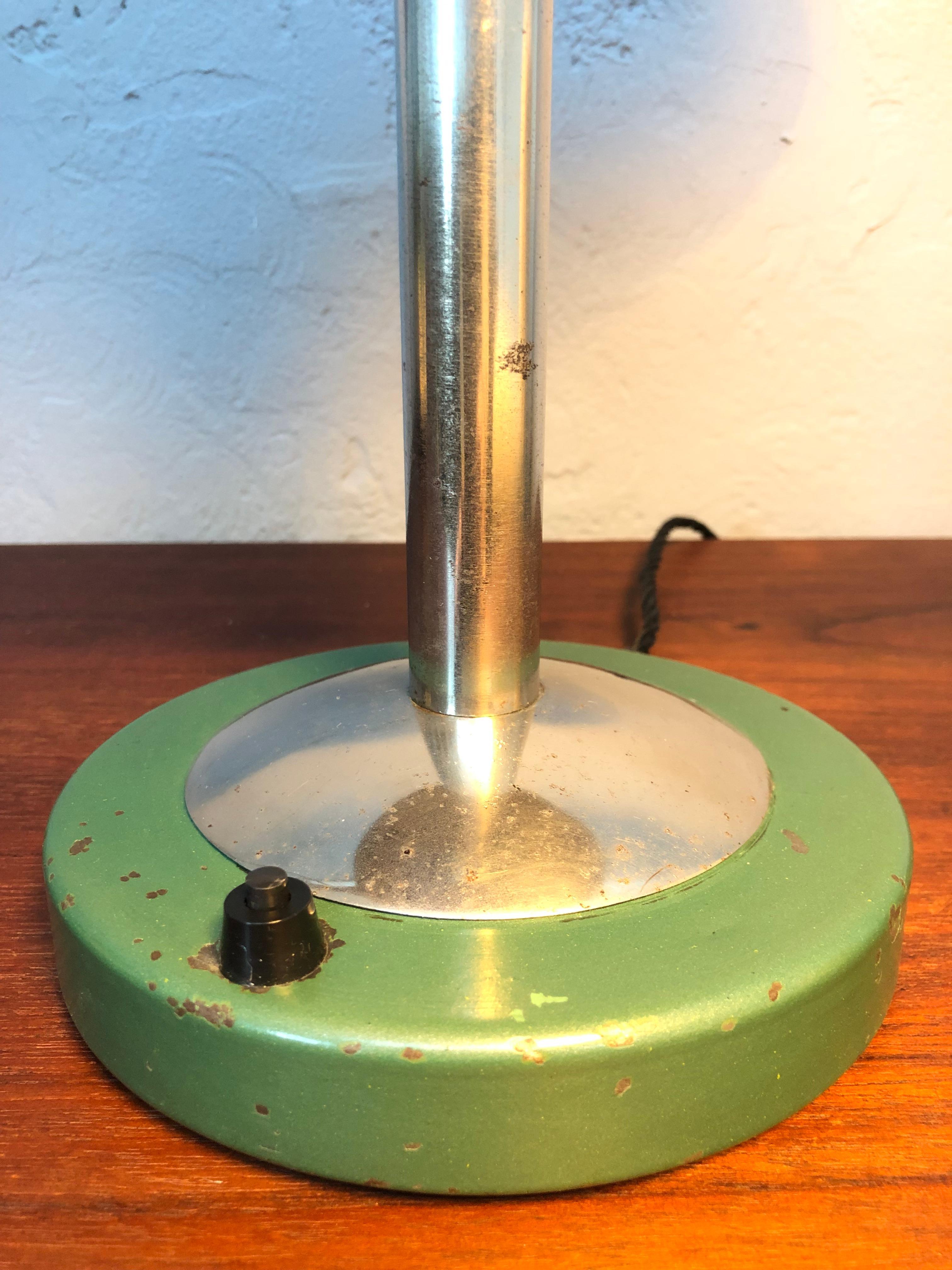 A Bauhaus Table Lamp In The Manner Of Max Schumacher Of Germany 1950s In Good Condition For Sale In Søborg, DK