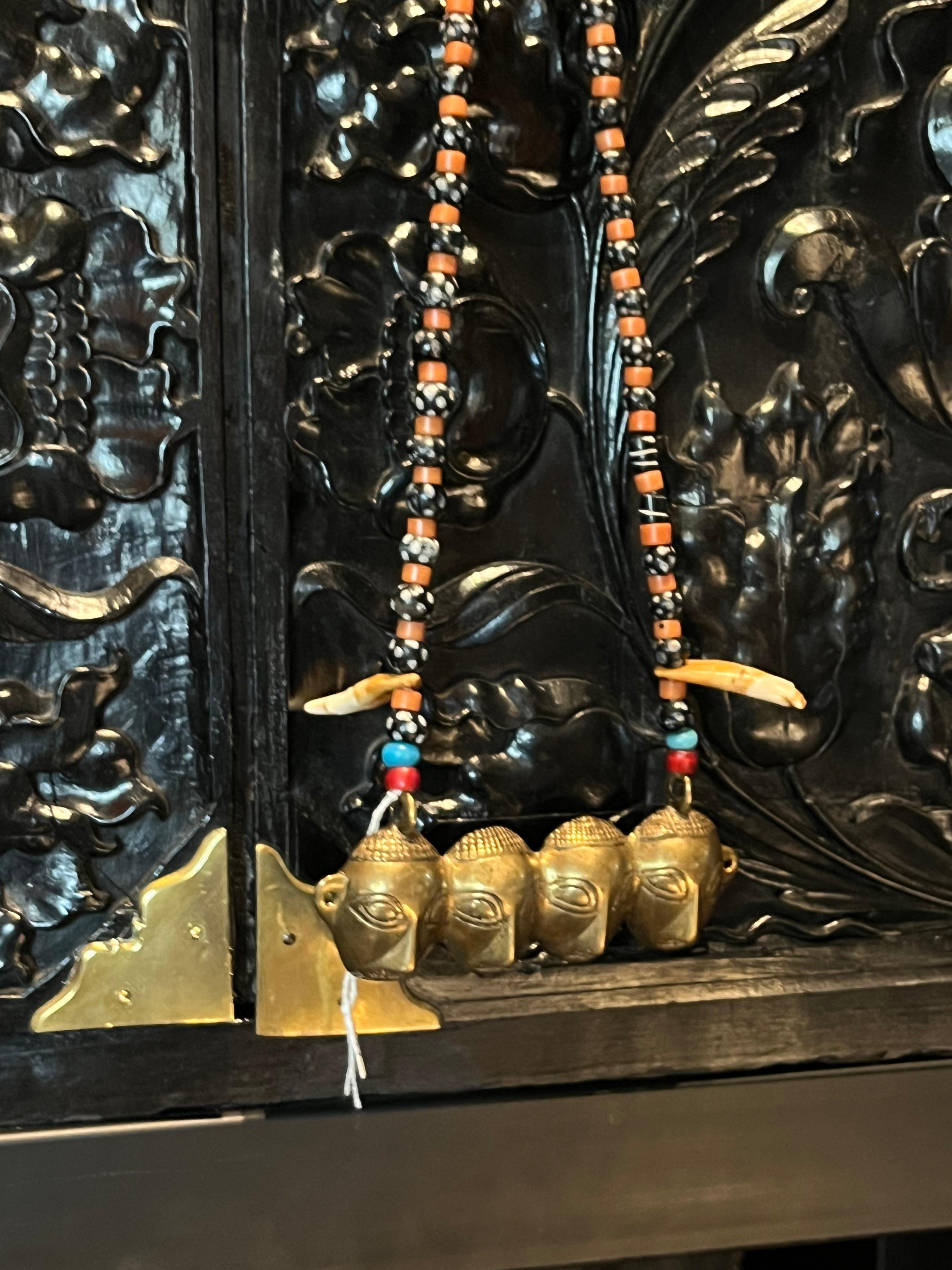 Indian A beaded Naga 'Headhunter' trophy necklace For Sale