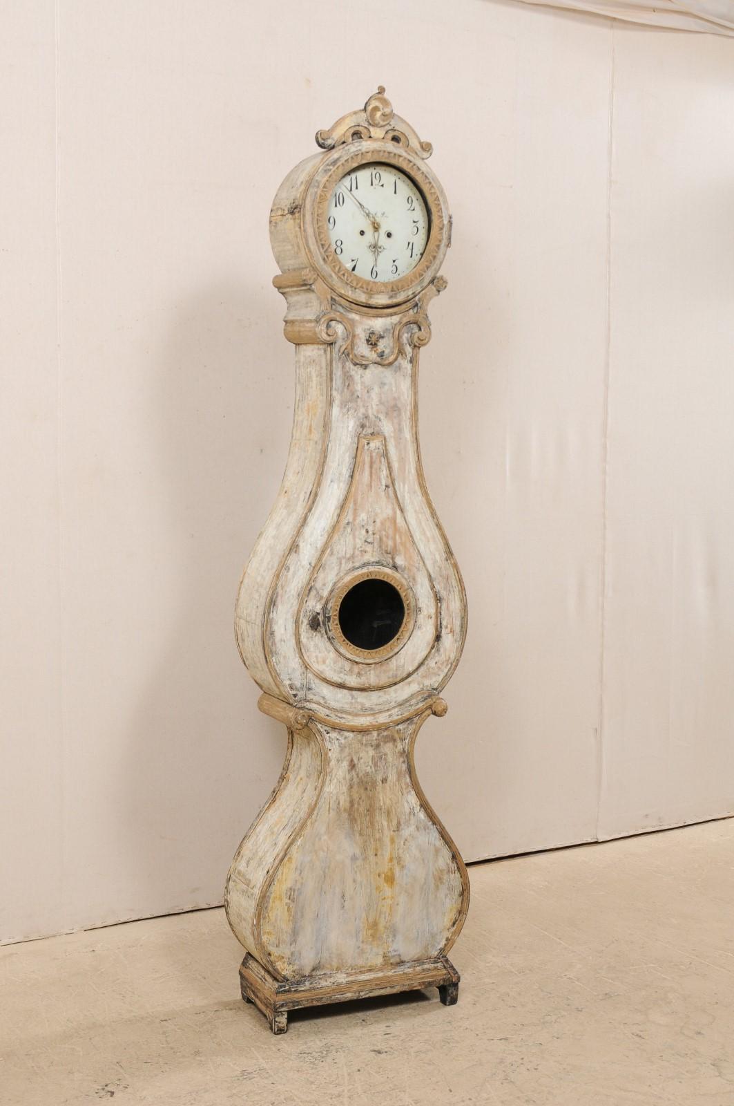 Swedish Beautiful 1820s Fryksdahl Grandafther Floor Clock from Sweden